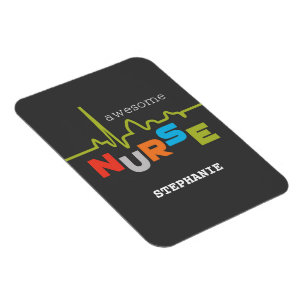 Personalise, Awesome Nurse on Nurses Day Magnet