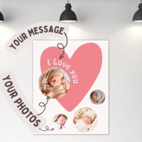 Personalise Baby Gift with 4 Photo & Message 
