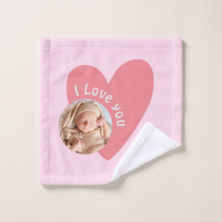 Personalise Baby Gift with Photo & Message Bath Towel Set