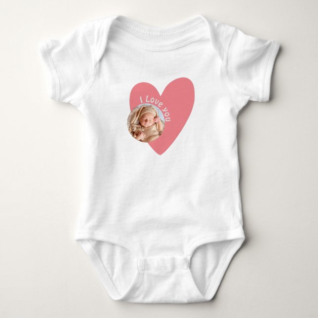 Personalise Baby Gift with Photo & Message Bodysuit (Front)
