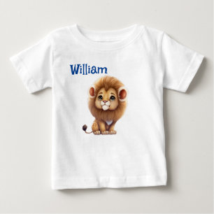 Personalise Baby Lion Baby T-Shirt