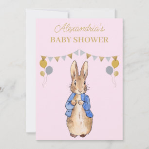 Personalise Baby Shower classic rabbit Invitation