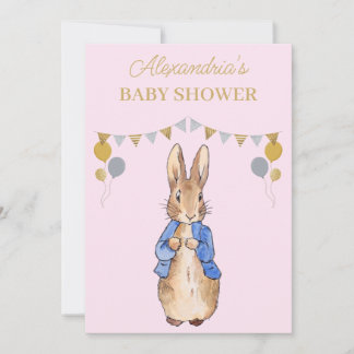 Personalise Baby Shower classic rabbit Invitation