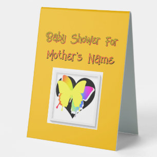 Personalise Baby Shower Mum's Name Tent Sign