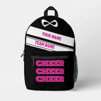 Personalise backpack cheerleading school rose pink