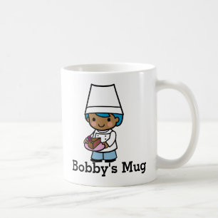 Personalise Baker / Chef boy with Chocolate Cake Coffee Mug