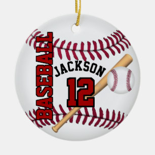 Personalise ⚾  Baseball Ceramic Ornament