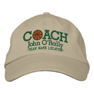 Personalise Basketball Coach Cap Your Name n Game!