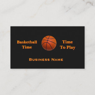 Personalise Basketball Time, Time To Play Business Card
