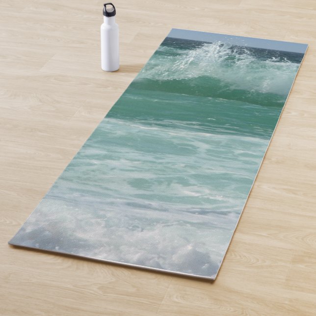 Personalise Beach Seaside Sea Waves Fitness Yoga Mat (In Situ)