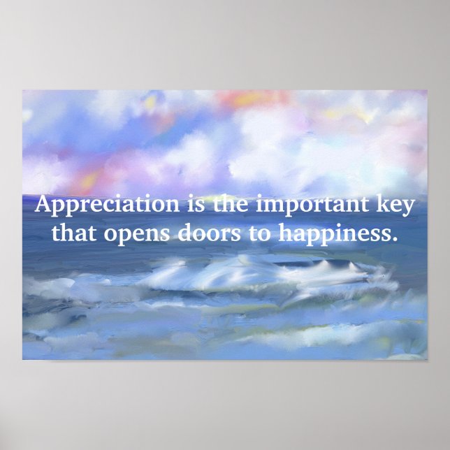 Personalise Beautiful Waterscape Quote Painting Poster (Front)