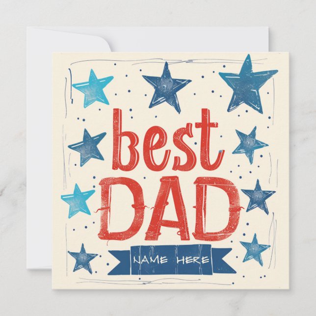 Personalise Best Dad Holiday Card (Front)