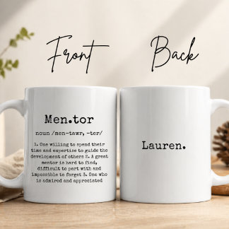 Personalise Best Mentor Ever Custom Thank You Gift Coffee Mug