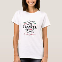 Personalise Best Teacher Ever Typography