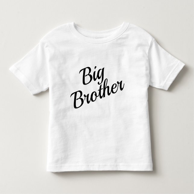 Personalise Big Brother Typography Toddler T-shirt (Front)