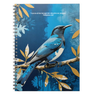 PERSONALISE: Bird with a Bible Verse Prayer Notebook