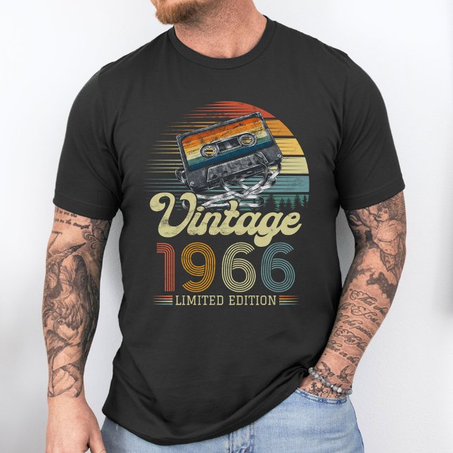 Personalise Birth Year Vintage Cassette Tape T-Shirt (Creator Uploaded)