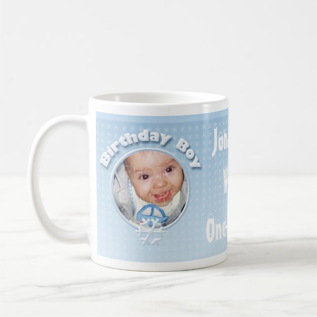 Personalise Birthday Boy Winter Onederland mug (Left)