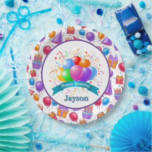 Personalise Birthday Celebration Paper Plate