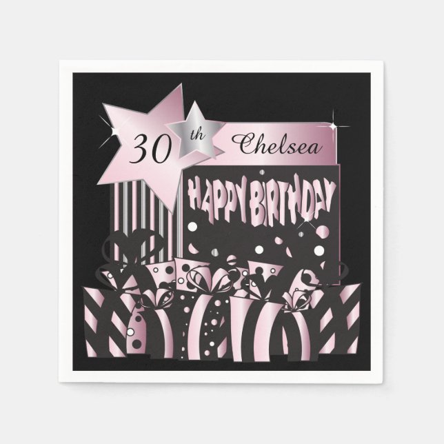 Personalise Birthday Party Napkins (Front)