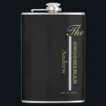 Personalise Black and Silver Groomsman Gift Hip Flask<br><div class="desc">Personalise Black and Silver Groomsman Gift Flask - Elegant gift your groomsmen will like.</div>