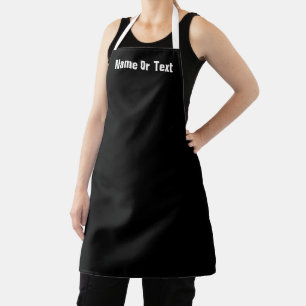 Personalise Black Kitchen Chef Baker Caterer Apron