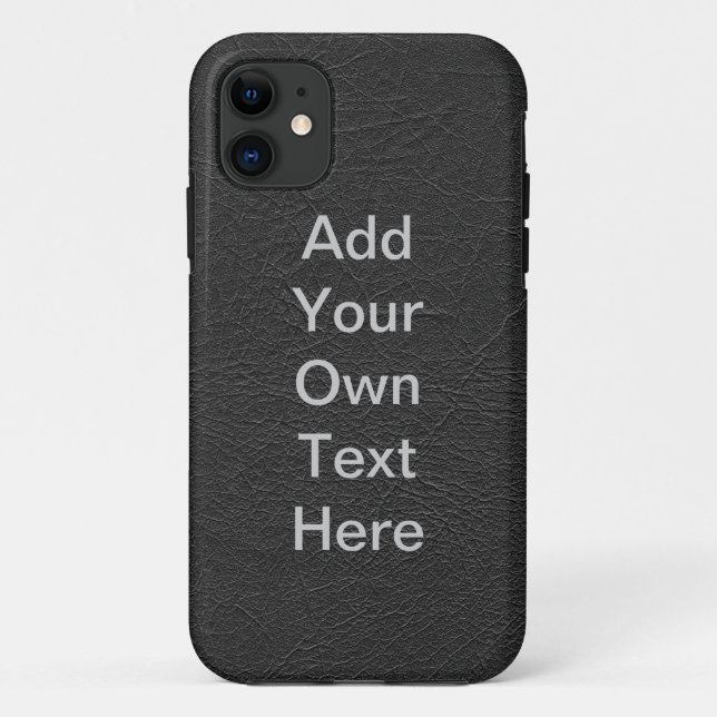 Personalise Black Leather Case-Mate iPhone Case (Back)