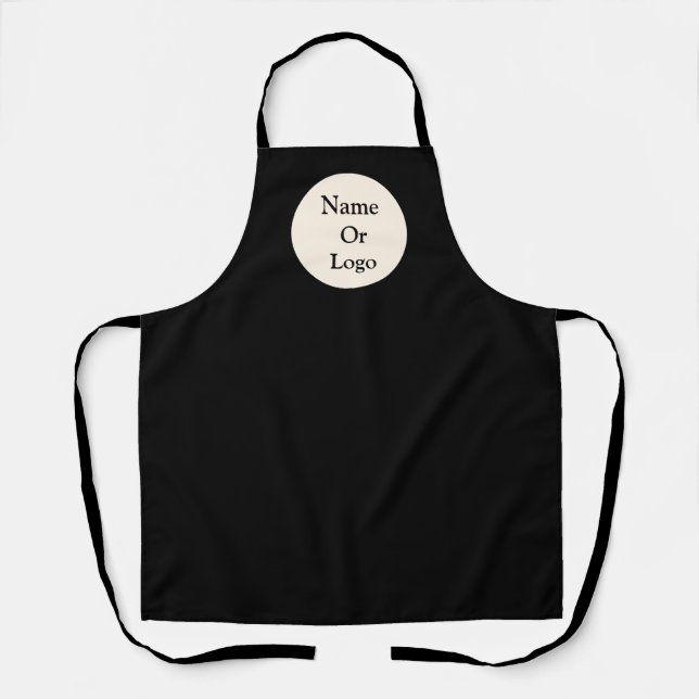 Personalise Black Logo  Apron (Front)