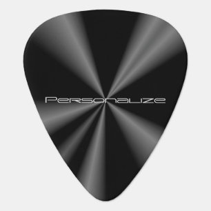 Personalise Black Metallic 🎸 Guitar Pick