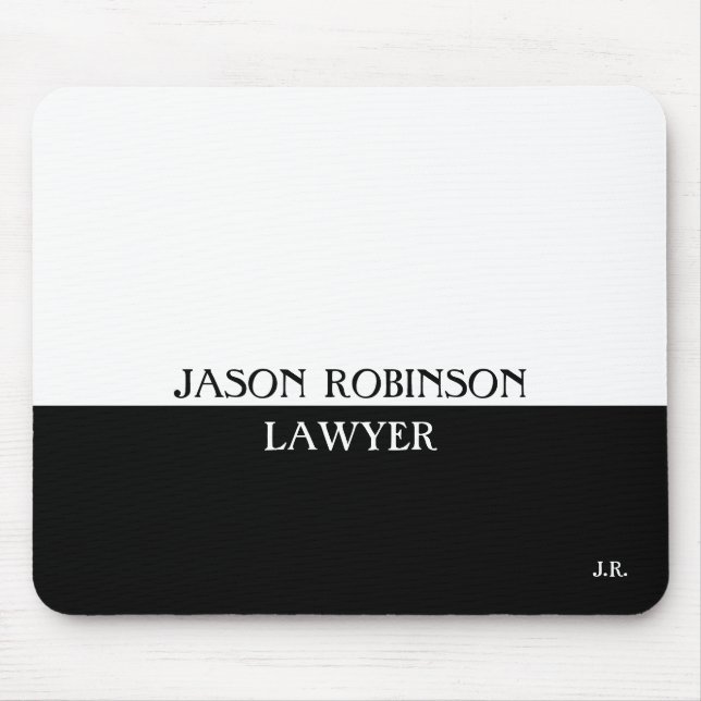 Personalise black-white mouse pad (Front)