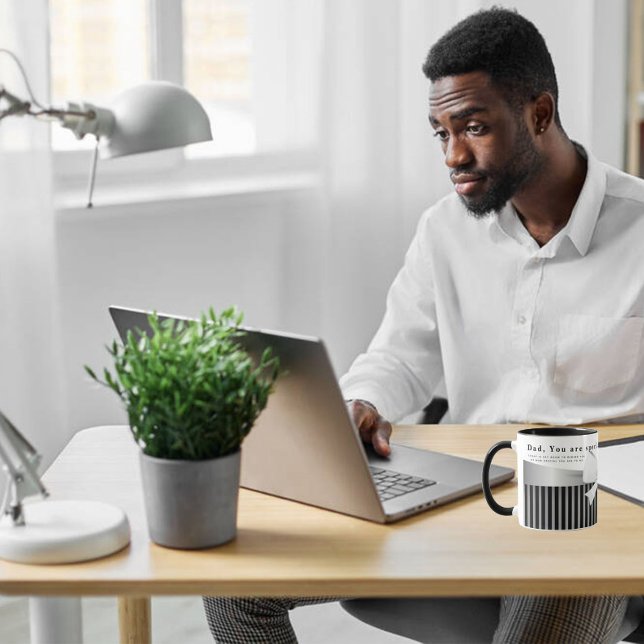 Personalise Black White Stripe Dad You Are Special Mug (Creator Uploaded)