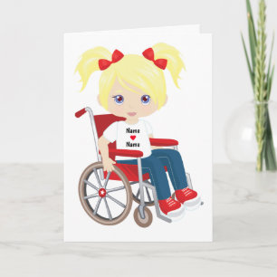 Personalise Blank Blonde Girl Card