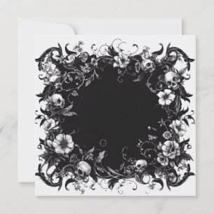 Personalise Blank Card - Black and White Template