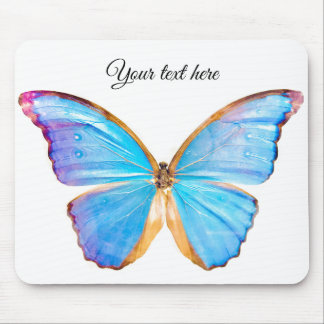 Personalise BLUE BUTTERFLY Mouse Pad