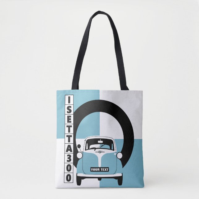 Personalise Blue Isetta Bubble Micro car tote (Front)