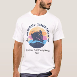 Personalise Blue & Orange on White Cruise T-Shirt
