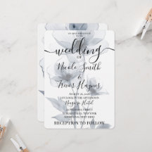 Personalise: Blue Translucent Flowers Wedding