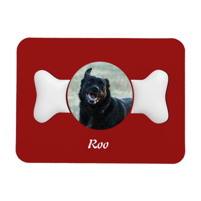 Personalise Bone Shaped Pet Keepsake Magnet (Horizontal)