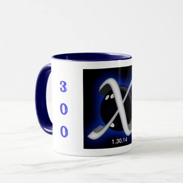 Personalise, Bowling Xmachine Graphic, 300 Game, Mug (Front Left)