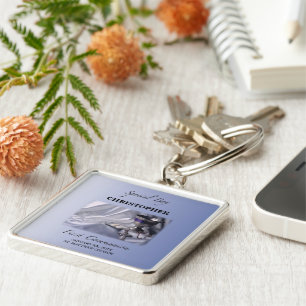 Personalise, Boy, First Communion Blue Key Ring