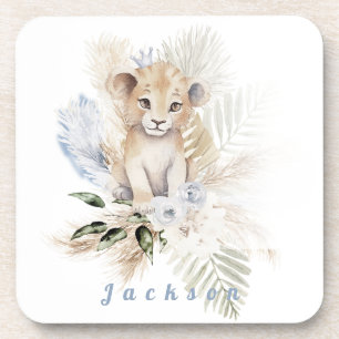 Personalise Boy  Lion Prince  Birthday T-Shirt  Coaster
