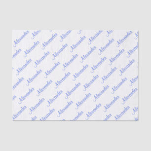 Personalise: Boy's Name Blue Birthday Party Theme Tissue Paper