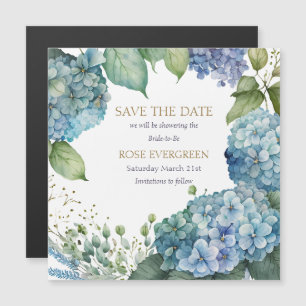 Personalise Bridal Shower Blue Hydrangea 