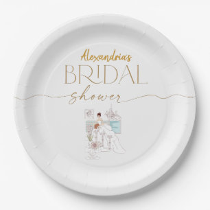Personalise Bridal Shower Dress Paper Plate