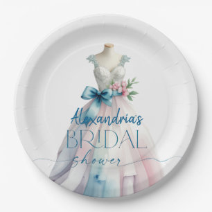 Personalise Bridal Shower Dress Paper Plate