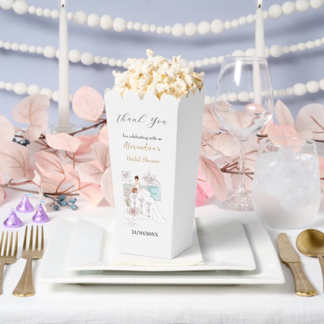 Personalise Bridal Shower Dress Thank you Favour Box (Wedding)