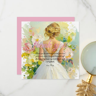 Personalise Bridal Shower Thank you Card
