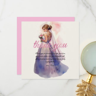 Personalise Bridal Shower Thank you Card