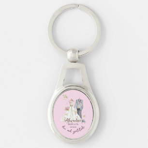Personalise Bridal Shower Wedding dress Key Ring