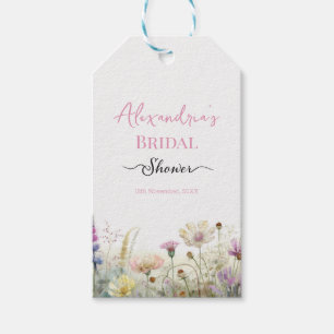 Personalise Bridal Shower Wild flowers Gift Tags